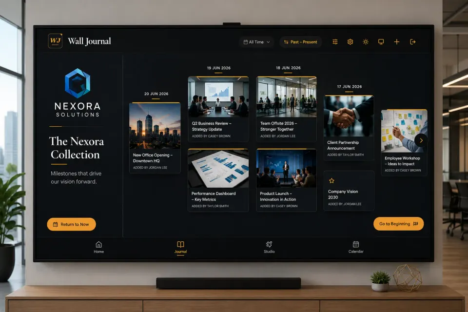 A Wall Journal living wall cast to a TV