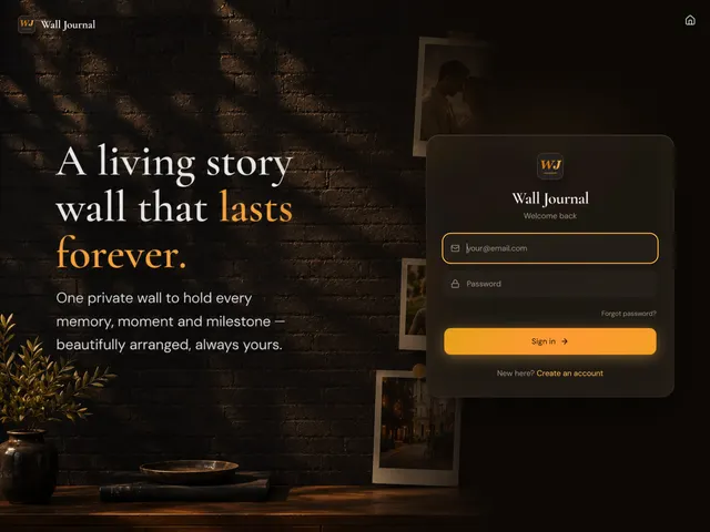 The Wall Journal sign-in screen on a tablet